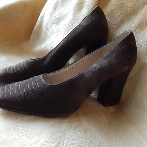 Ferragamo square toe block heel